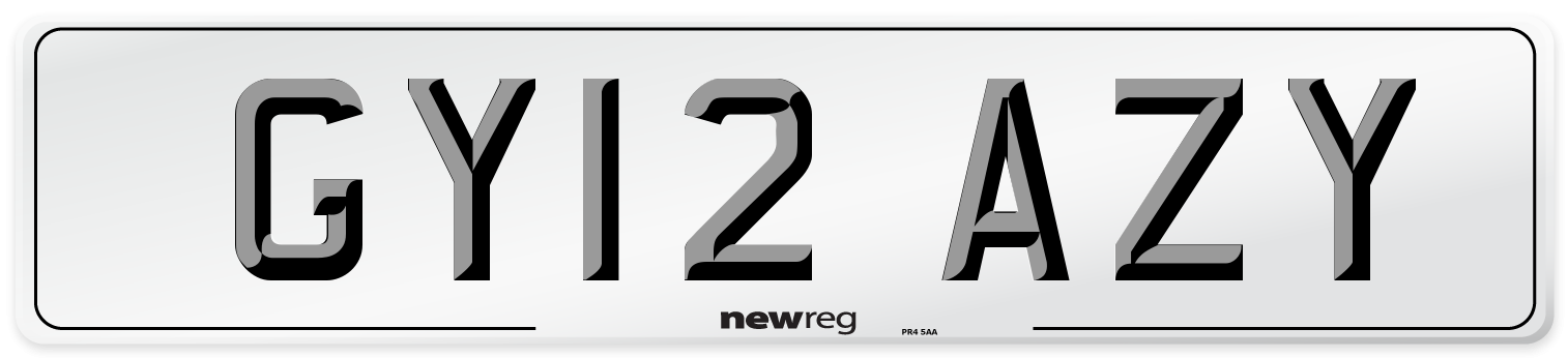 GY12 AZY Number Plate from New Reg